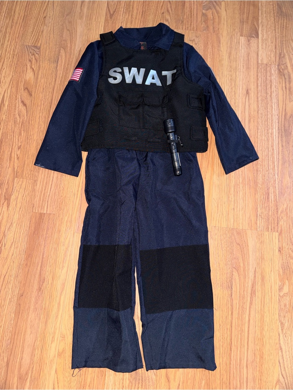 Boys SWAT Tactical Costume Vest and Navy Jumpsuit
